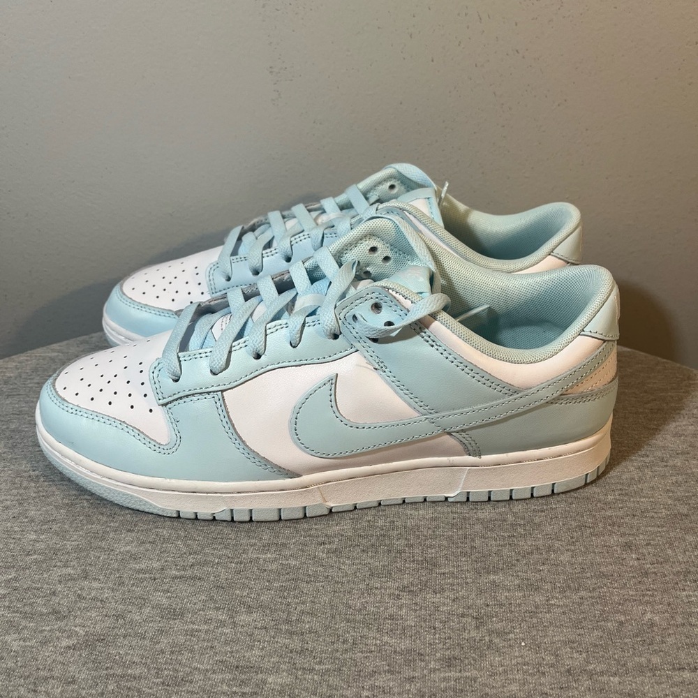 Nike Dunk Low Retro White Glacier Blue Sneaker Men's Shoe Size 10 DV0833 104 - Picture 4 of 11
